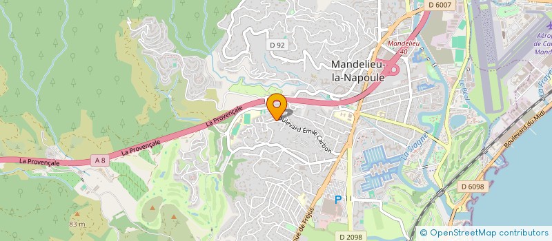 localisation de l'entreprise SCI BELLAFLOR à MANDELIEU-LA-NAPOULE