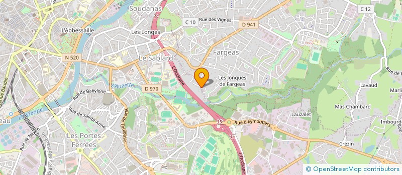 localisation de l'entreprise SCI BELLAUD LE BAS FARGEAS à PANAZOL