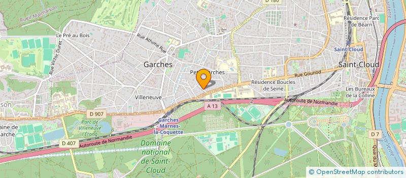 localisation de l'entreprise SCI BELLE OZANNE à GARCHES