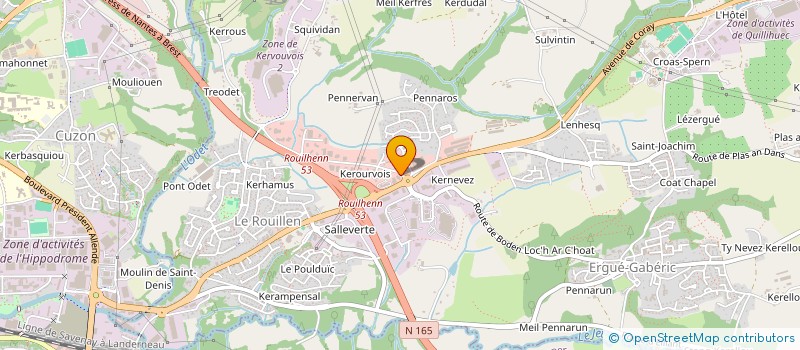 localisation de l'entreprise SCI BELLEC MOTOCULTURE  ERGUE-GABERIC