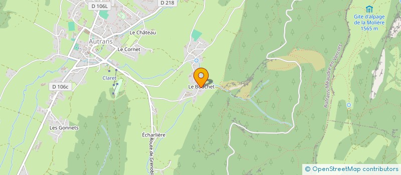 localisation de l'entreprise SCI BELLECOMBE  AUTRANS-MEAUDRE EN VERCORS