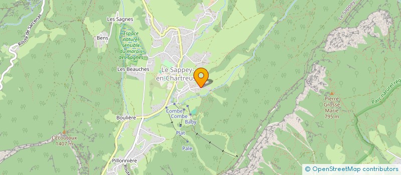 localisation de l'entreprise SCI BELLECOMBE - A & J JULLIEN  LE SAPPEY-EN-CHARTREUSE