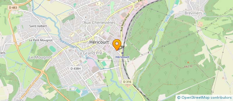 localisation de l'entreprise SCI BELLECULLEE  HERICOURT