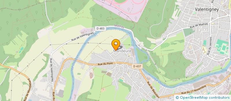 localisation de l'entreprise SCI BELLEGRANGE  MANDEURE