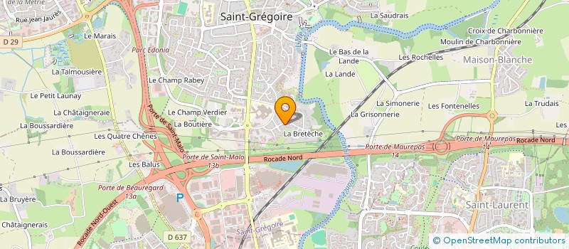 localisation de l'entreprise SCI BELLEOUF  SAINT-GREGOIRE