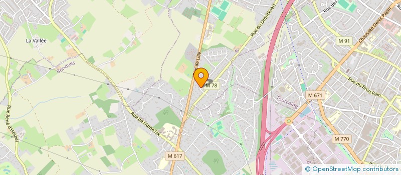 localisation de l'entreprise SCI BELLERUE 111 à RONCQ