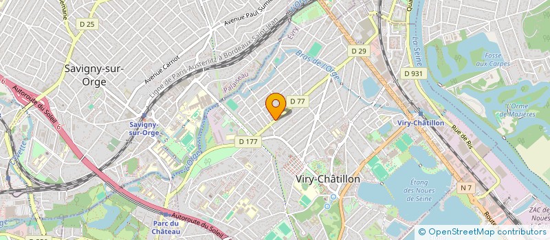 localisation de l'entreprise SCI BELLERUE à VIRY-CHATILLON