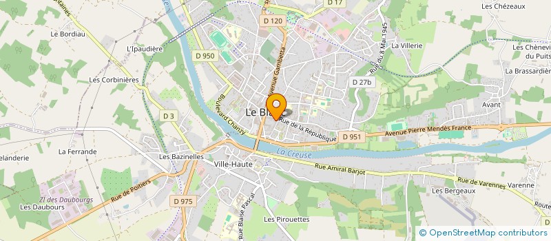 localisation de l'entreprise SCI BELLET à LE BLANC