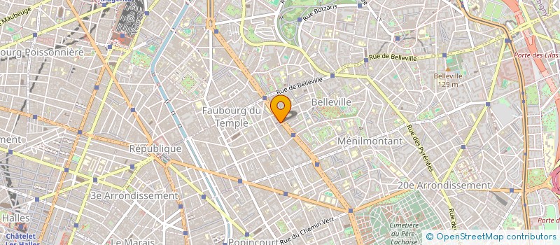 localisation de l'entreprise SCI BELLEVILLE  PARIS