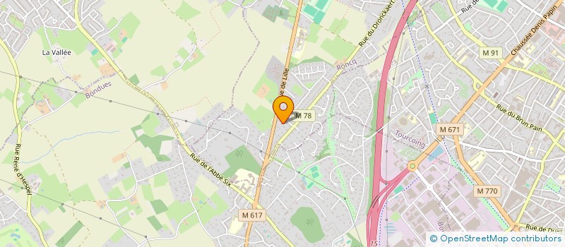 localisation de l'entreprise SCI BELLEVILLE 85 à RONCQ