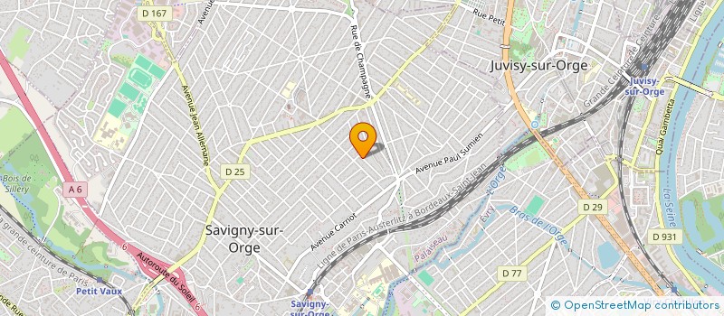 localisation de l'entreprise SCI BELLEVUE 21  SAVIGNY-SUR-ORGE