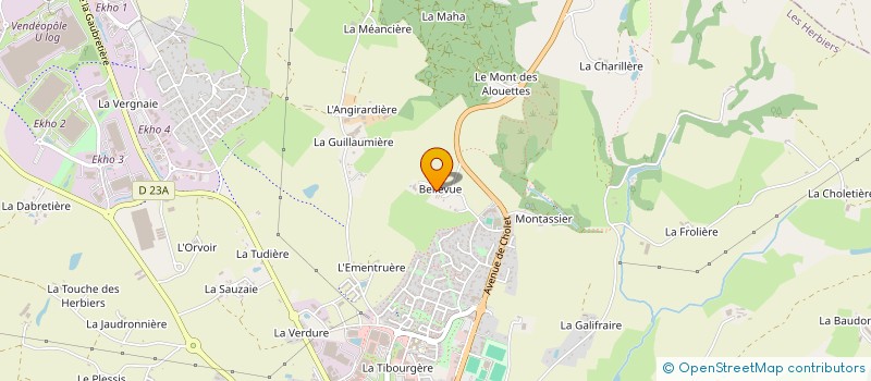 localisation de l'entreprise SCI BELLEVUE à LES HERBIERS