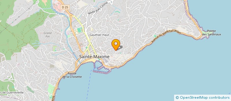 localisation de l'entreprise SCI BELLEVUE à SAINTE-MAXIME