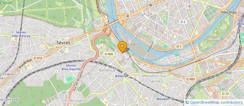 localisation de l'entreprise SCI BELLEVUE à SEVRES