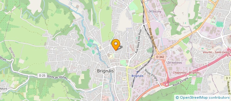 localisation de l'entreprise SCI BELLEVUE  BRIGNAIS