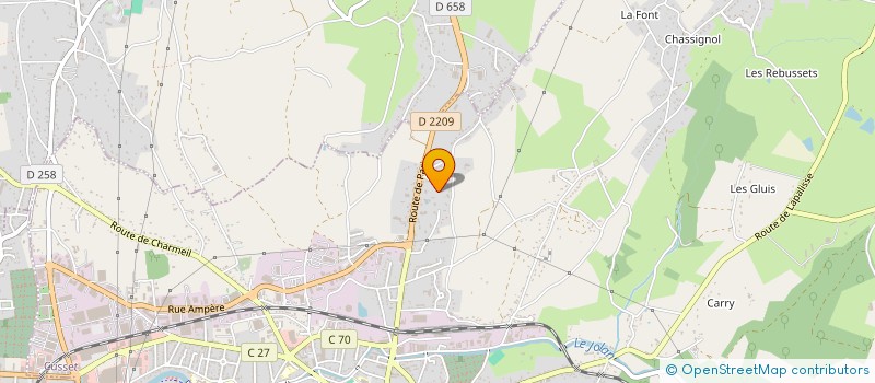 localisation de l'entreprise SCI BELLEVUE à CUSSET