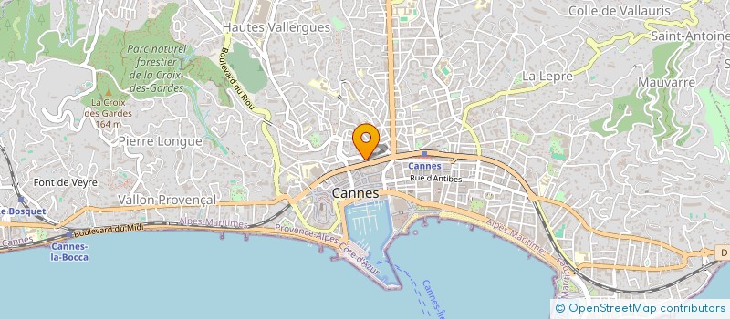 localisation de l'entreprise SCI BELLEVUE à CANNES