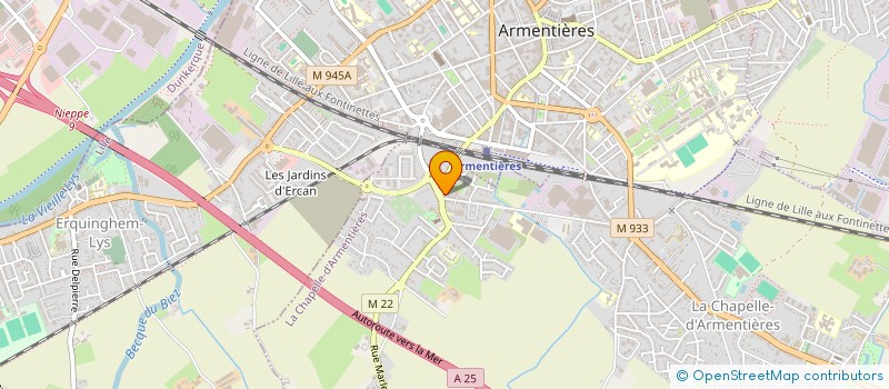 localisation de l'entreprise SCI BELLEVUE  LA CHAPELLE-D'ARMENTIERES