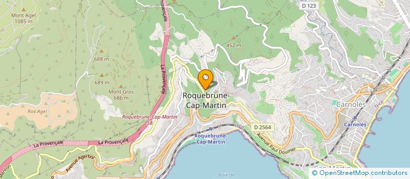 localisation de l'entreprise SCI BELLEVUE à ROQUEBRUNE CAP MARTIN
