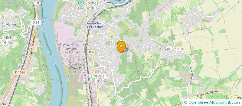 localisation de l'entreprise SCI BELLEVUE  SAINT-CLAIR-DU-RHONE