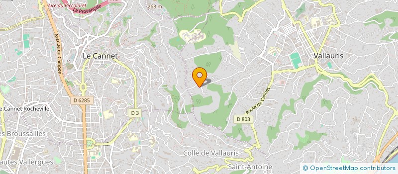 localisation de l'entreprise SCI BELLEVUE à VALLAURIS