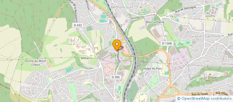 localisation de l'entreprise SCI BELLEVUE  BETHONCOURT