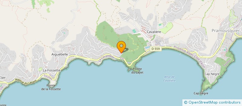 localisation de l'entreprise SCI BELLEVUE à LE LAVANDOU