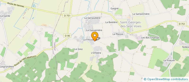 localisation de l'entreprise SCI BELLEVUE à GENNES-VAL-DE-LOIRE