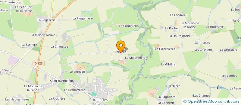 localisation de l'entreprise SCI BELLEVUE  POUILLE-LES-COTEAUX