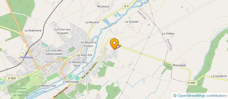 localisation de l'entreprise SCI BELLEVUE à VALENCAY