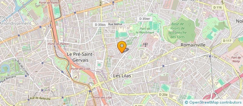 localisation de l'entreprise SCI BELLEVUE à LES LILAS