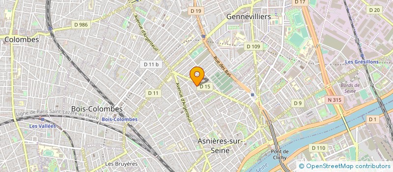 localisation de l'entreprise SCI BELLEVUE à ASNIERES-SUR-SEINE