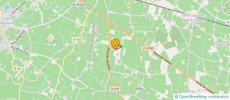 localisation de l'entreprise SCI BELLEVUE  SAINT-EMILION