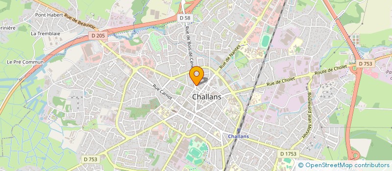localisation de l'entreprise SCI BELLEVUE à CHALLANS