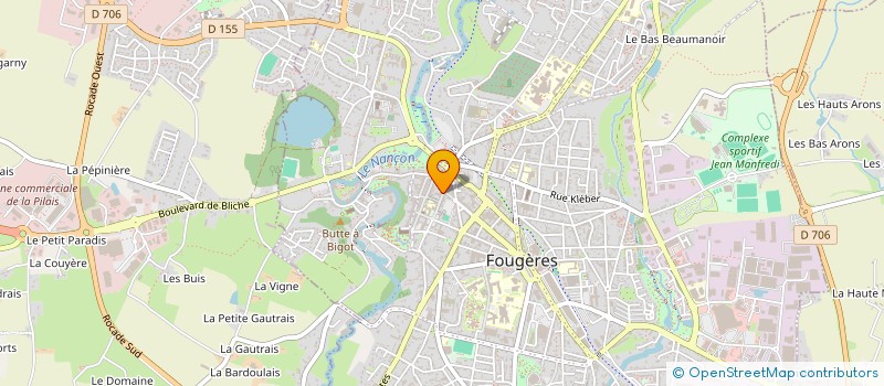 localisation de l'entreprise SCI BELLEVUE  FOUGERES