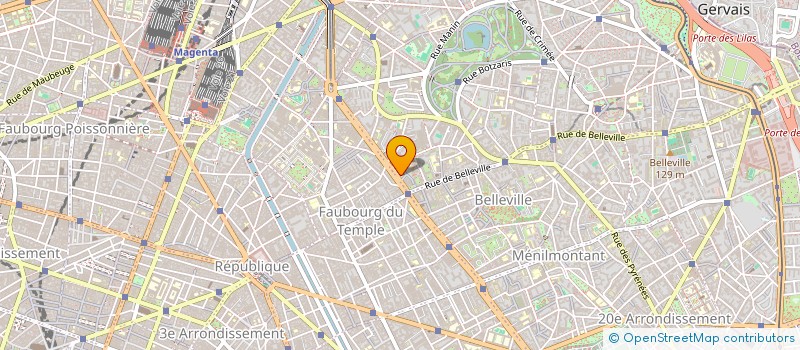 localisation de l'entreprise SCI BELLEVUE  PARIS