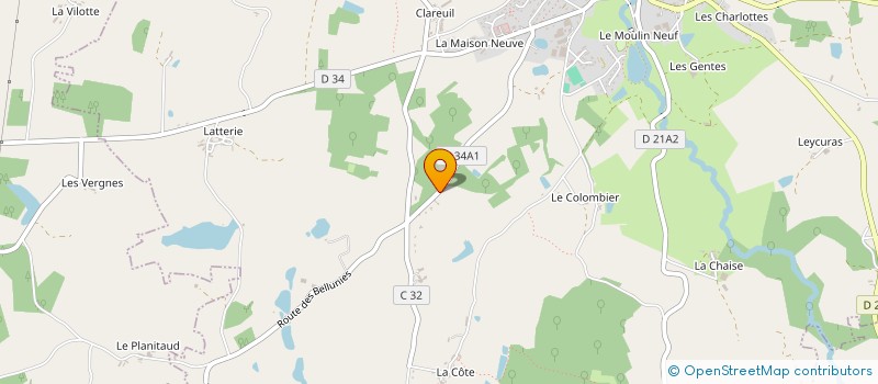 localisation de l'entreprise SCI BELLEVUE  SAINT-LAURENT-SUR-GORRE