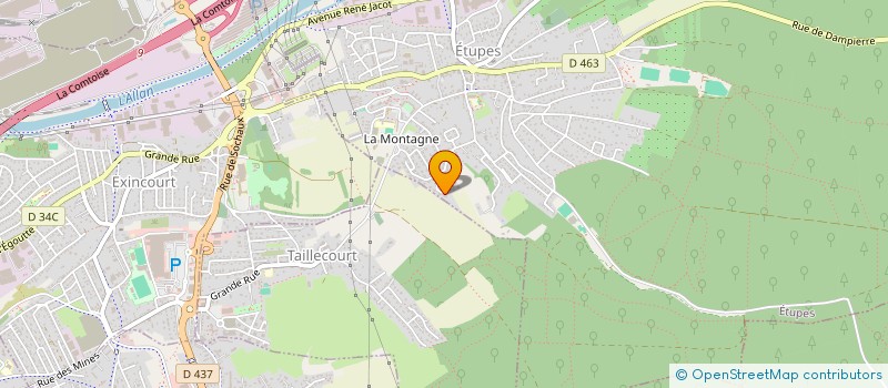 localisation de l'entreprise SCI BELLEVUE  ETUPES