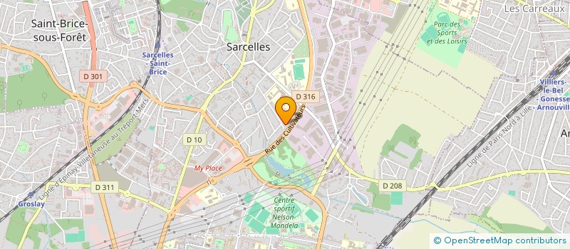 localisation de l'entreprise SCI BELLEVUE  SARCELLES
