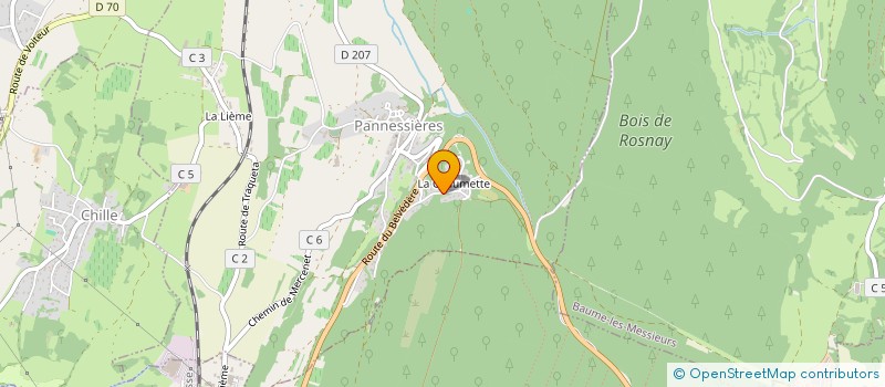 localisation de l'entreprise SCI BELLEVUE  PANNESSIERES