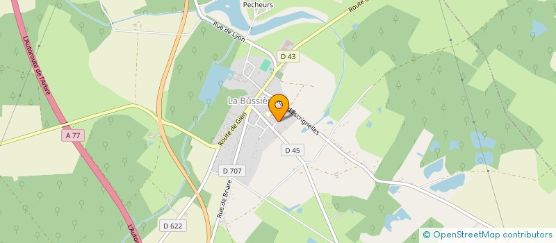 localisation de l'entreprise SCI BELLEVUE à LA BUSSIERE