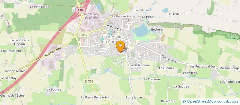 localisation de l'entreprise SCI BELLEVUE DU CORMIER  SAINT-AUBIN-DU-CORMIER