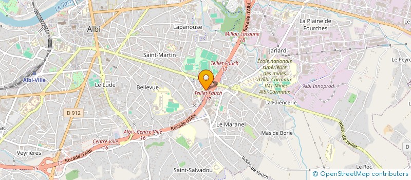 localisation de l'entreprise SCI BELLEVUE II à ALBI