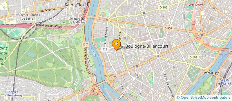 localisation de l'entreprise SCI BELLEVUE MEDICALE à BOULOGNE-BILLANCOURT