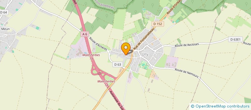 localisation de l'entreprise SCI BELLIFONTAINE  URY