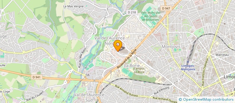 localisation de l'entreprise SCI BELLISSENT à LIMOGES