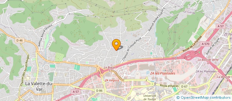 localisation de l'entreprise SCI BELLY à LA VALETTE-DU-VAR