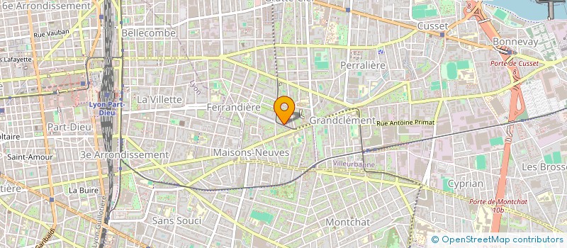 localisation de l'entreprise SCI BELMONT  VILLEURBANNE