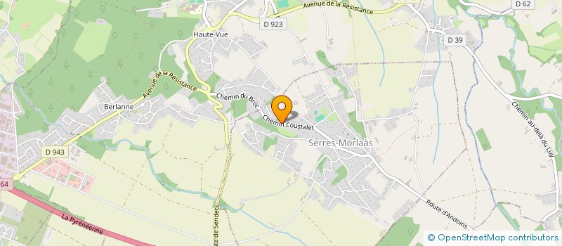 localisation de l'entreprise SCI BELVEDERE  SERRES-MORLAAS