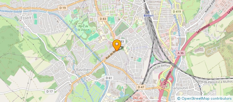 localisation de l'entreprise SCI BELVERNE à BAVILLIERS